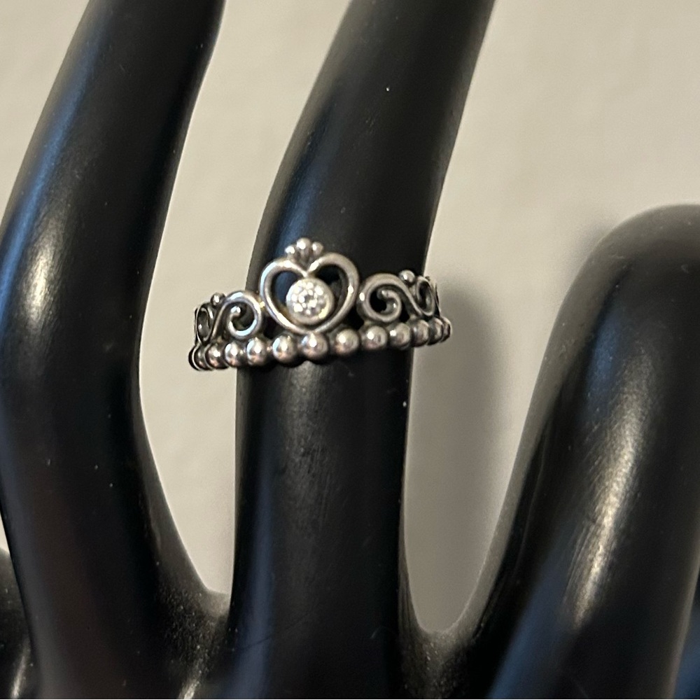 Pandora Princess Tiara Crown Ring Size 6